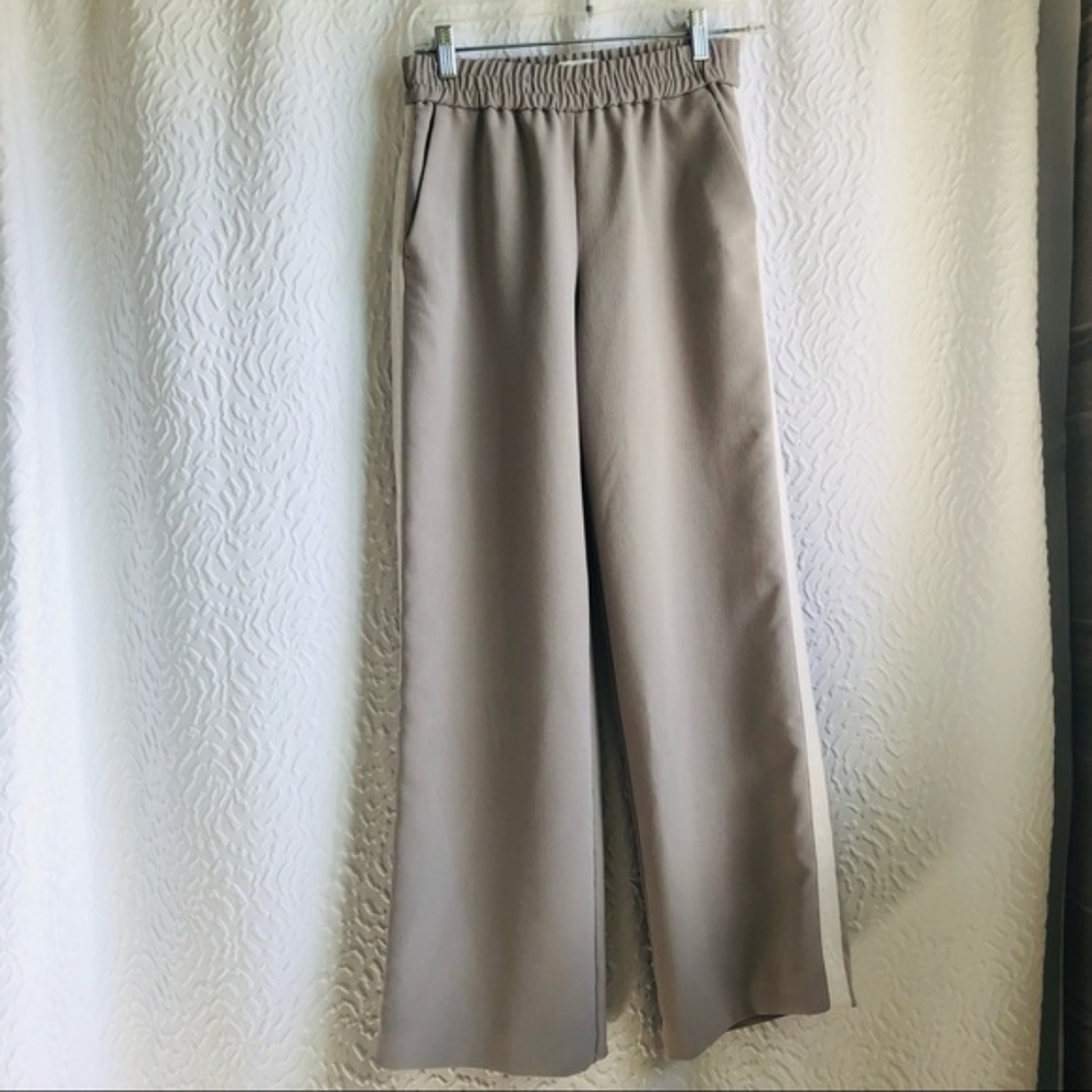 Wilfred wide-leg elastic waist racing stripe pants, S